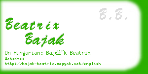 beatrix bajak business card